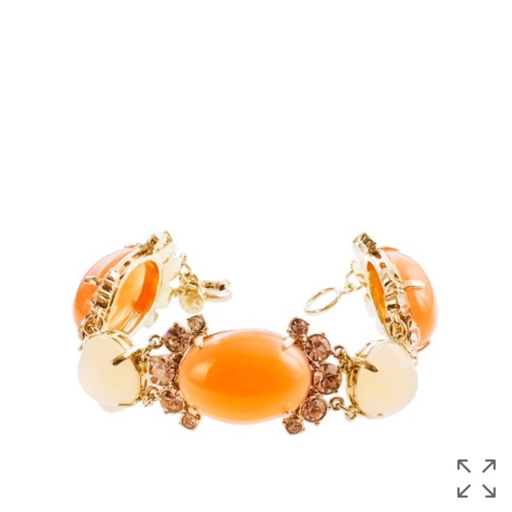 J.Crew Women’s Orange Cabochon Fan Bracelet - Picture 3 of 4